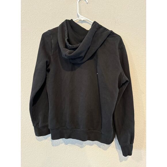 Puma Women's Size Medium Classic Athletic Pullover Hooded Sweatshirt Black - Picture 2 of 3